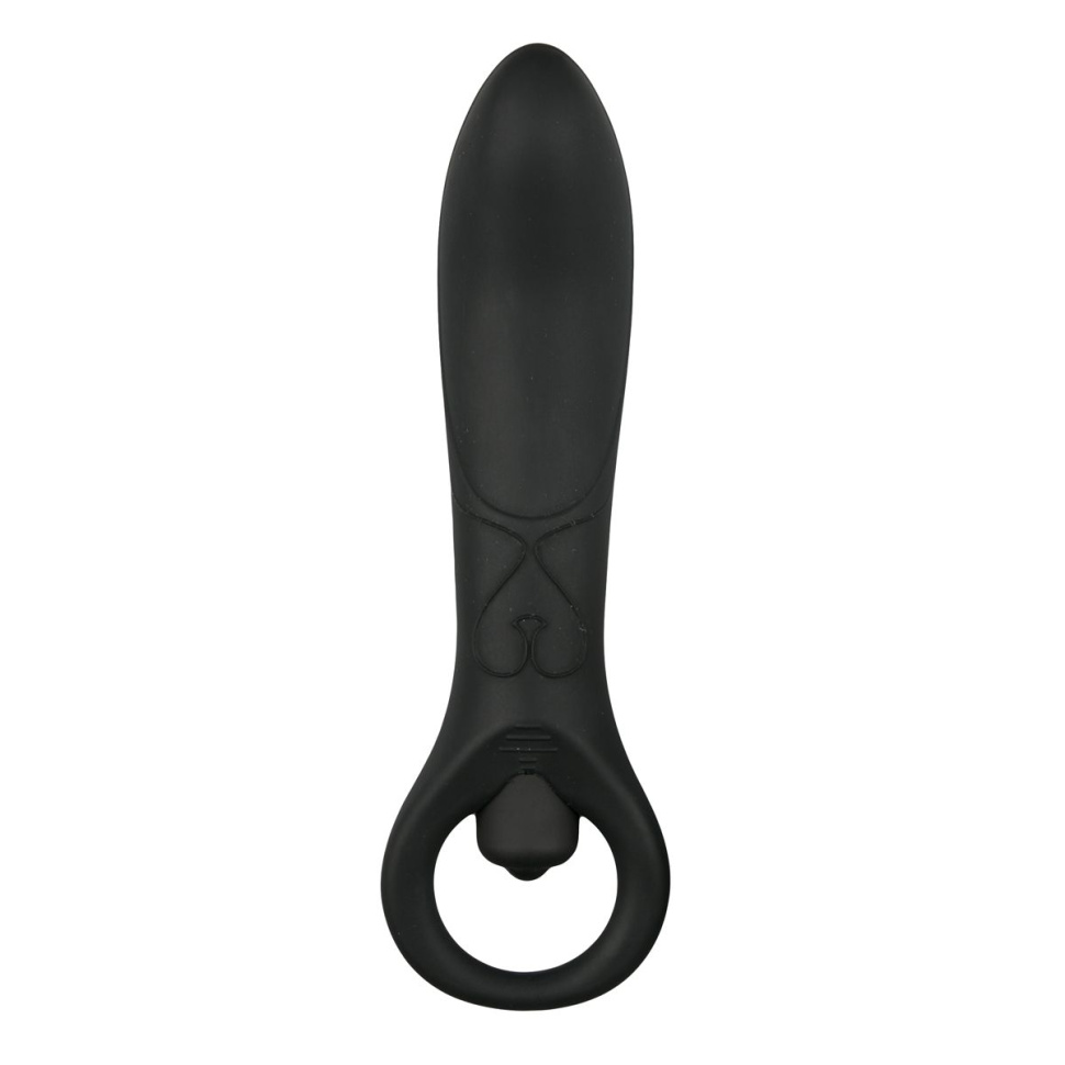 Черная анальная пробка с вибрацией Dusk Lover - 15,5 см. купить в секс шопе