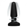 Черная анальная пробка Slim R Smooth Rimming Plug with Remote - 14 см. купить в секс шопе