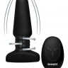 Черная анальная пробка Slim R Smooth Rimming Plug with Remote - 14 см. купить в секс шопе