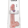 Телесный фаллоимитатор на присоске 13  Cock with Balls - 35,6 см. купить в секс шопе
