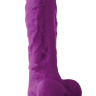 Фиолетовый фаллоимитатор на присоске ColourSoft  8  Soft Dildo - 23,5 см. купить в секс шопе