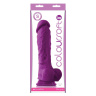 Фиолетовый фаллоимитатор на присоске ColourSoft  8  Soft Dildo - 23,5 см. купить в секс шопе