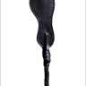 Витой короткий стек с кожаным наконечником в форме ступни - 70 см. купить в секс шопе