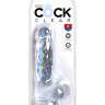 Прозрачный фаллоимитатор King Cock Clear 6  Cock with Balls - 17,8 см. купить в секс шопе