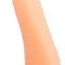 Телесная рельефная реалистичная анальная втулка - 22 см.  купить в секс шопе