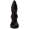 Чёрная анальная пробочка с каплевидным кончиком - 10 см. купить в секс шопе