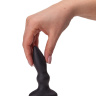 Чёрная анальная пробочка с каплевидным кончиком - 10 см. купить в секс шопе
