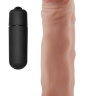 Реалистичная насадка на пенис с вибрацией и подхватом - 19 см. купить в секс шопе