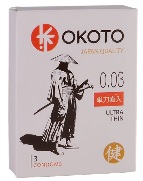 Ультратонкие презервативы OKOTO Ultra Thin - 3 шт. купить в секс шопе