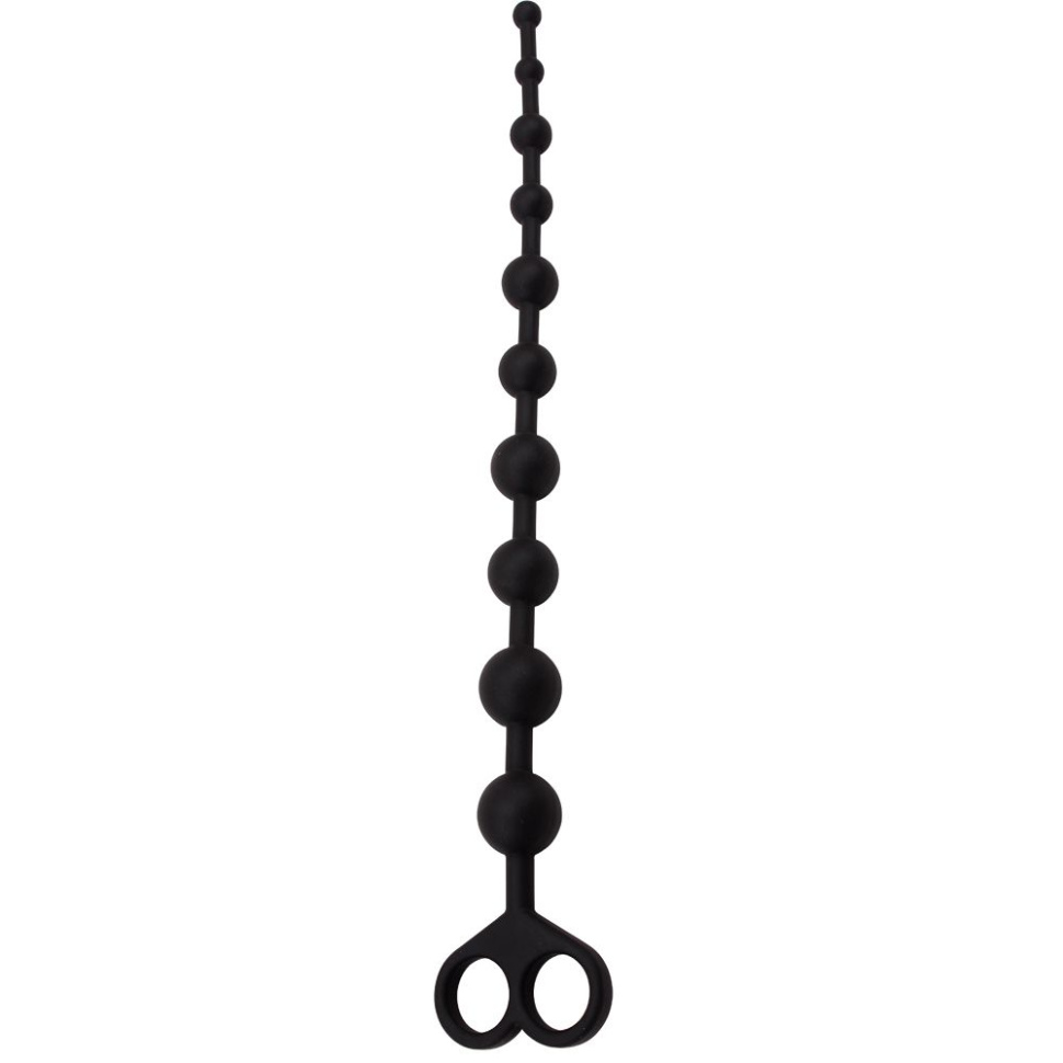 Анальная цепочка с шариками разного диаметра - 30,8 см. купить в секс шопе
