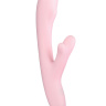 Розовый вибромассажер MERYL со стимулятором клитора - 22,5 см. купить в секс шопе