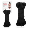 Черная хлопковая веревка для связывания Bondage Rope - 10 м. купить в секс шопе