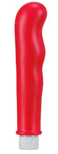 Красный вибромассажёр с наплывами Pure Vibes - 17,8 см. купить в секс шопе