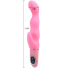 Розовый вибромассажер со стимуляцией клитора и точки G - 22,5 см. купить в секс шопе