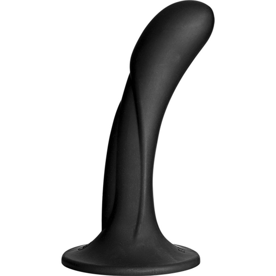 Черная изогнутая насадка Vac-U-Lock G-Spot - 16,5 см. купить в секс шопе
