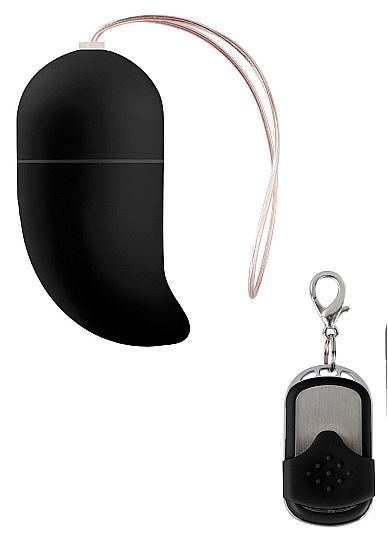 Чёрное радиоуправляемое виброяйцо Vibrating G-spot Egg medium купить в секс шопе