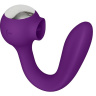 Фиолетовый универсальный вибратор Drago с язычком - 18,3 см. купить в секс шопе