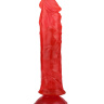 Рельефный гелевый фаллоимитатор на присоске - 20 см. купить в секс шопе