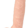Телесный реалистичный фаллоимитатор REAL с трусиками для страпона - 24 см. купить в секс шопе