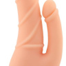 Двойной телесный фаллоимитатор на присоске Naked Legend - 21,5 см. купить в секс шопе