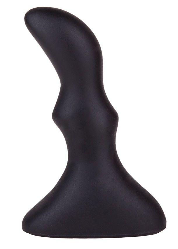 Чёрный плаг изогнутой формы - 10 см. купить в секс шопе