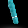 Бирюзовый рельефный мини-вибратор Bcute Classic Pearl - 10 см. купить в секс шопе