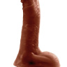 Коричневый фаллоимитатор Night Club Penis - 20 см. купить в секс шопе