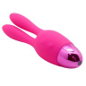 Розовый вибратор INDULGENCE Rechargeable Dream Bunny - 15 см. купить в секс шопе