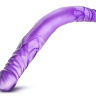 Фиолетовый двусторонний фаллоимитатор 14 Inch Double Dildo - 35 см.  купить в секс шопе