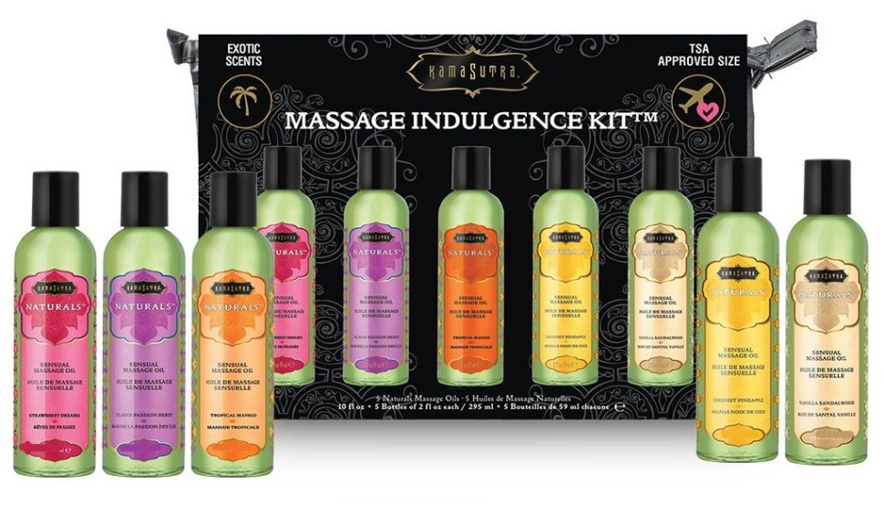 Набор массажных масел Massage Indulgence Kit купить в секс шопе