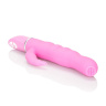 Розовый силиконовый вибратор Lia Dual Stimulator - 20 см. купить в секс шопе