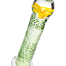 Стеклянный фаллоимитатор со спиралевидным рельефом - 16,5 см. купить в секс шопе