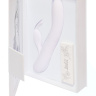 Белый вибратор Love story White Rabbit с клиторальным зайчиком - 21 см. купить в секс шопе