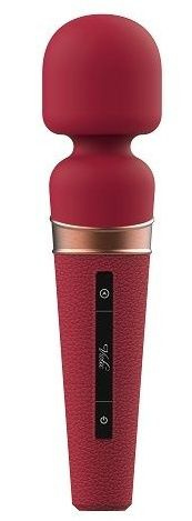 Бордовый жезловый вибростимулятор Titan - 21 см. купить в секс шопе