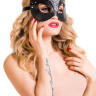 Черная кожаная маска кошечки Cattie купить в секс шопе