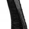 Черная рельефная реалистичная анальная втулка - 22 см.  купить в секс шопе