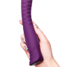 Фиолетовый гибкий вибратор Lupin с ребрышками - 22 см. купить в секс шопе