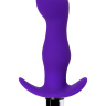Фиолетовая изогнутая анальная вибропробка - 12,9 см. купить в секс шопе