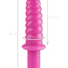 Розовый фантазийный фаллоимитатор  Улитка  - 28 см.  купить в секс шопе