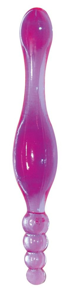 Фиолетовый двусторонний фаллоимитатор Galaxia - 20 см. купить в секс шопе