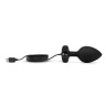 Черная вибропробка Vibrating Jewel Plug XXL - 12 см. купить в секс шопе
