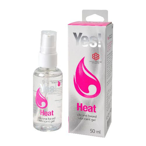 Возбуждающая силиконовая вагинальная смазка Yes Heat - 50 мл. купить в секс шопе