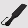 Черная шлепалка Bound to You Faux Leather Spanking Paddle - 38,1 см. купить в секс шопе