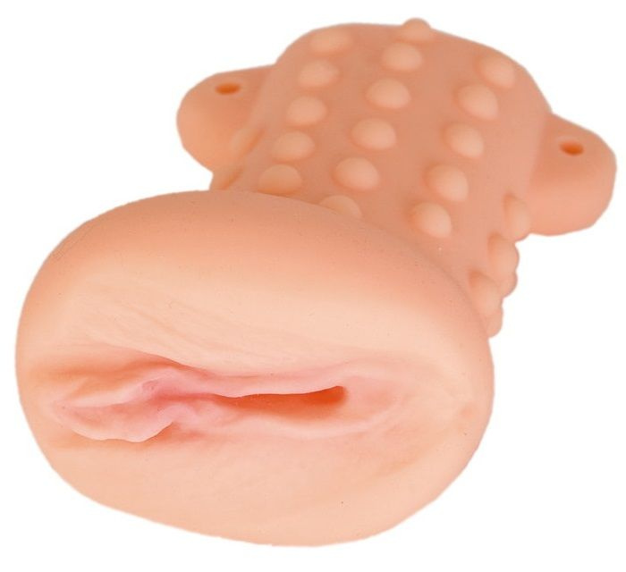 Мягкий мастурбатор в форме вагины с пупырышками на поверхности купить в секс шопе