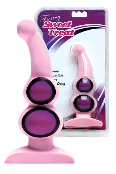 Розовый стимулятор G-точки с головкой-шариком - 15,3 см.  купить в секс шопе