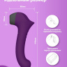 Фиолетовый клиторальный стимулятор Caldo с функцией вибратора - 19 см. купить в секс шопе