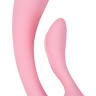 Розовый вибромассажёр G-wave с гибким клиторальным отростком - 18 см. купить в секс шопе