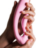 Розовый вибромассажёр G-wave с гибким клиторальным отростком - 18 см. купить в секс шопе