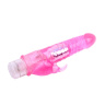 Розовый вибратор Glitters Dual Teaser с отростком для стимуляции клитора - 23 см. купить в секс шопе
