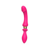 Розовый двусторонний вибромассажёр - 26,8 см. купить в секс шопе